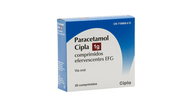 Paracetamol Cipla 1 g comprimidos efervescentes EFG