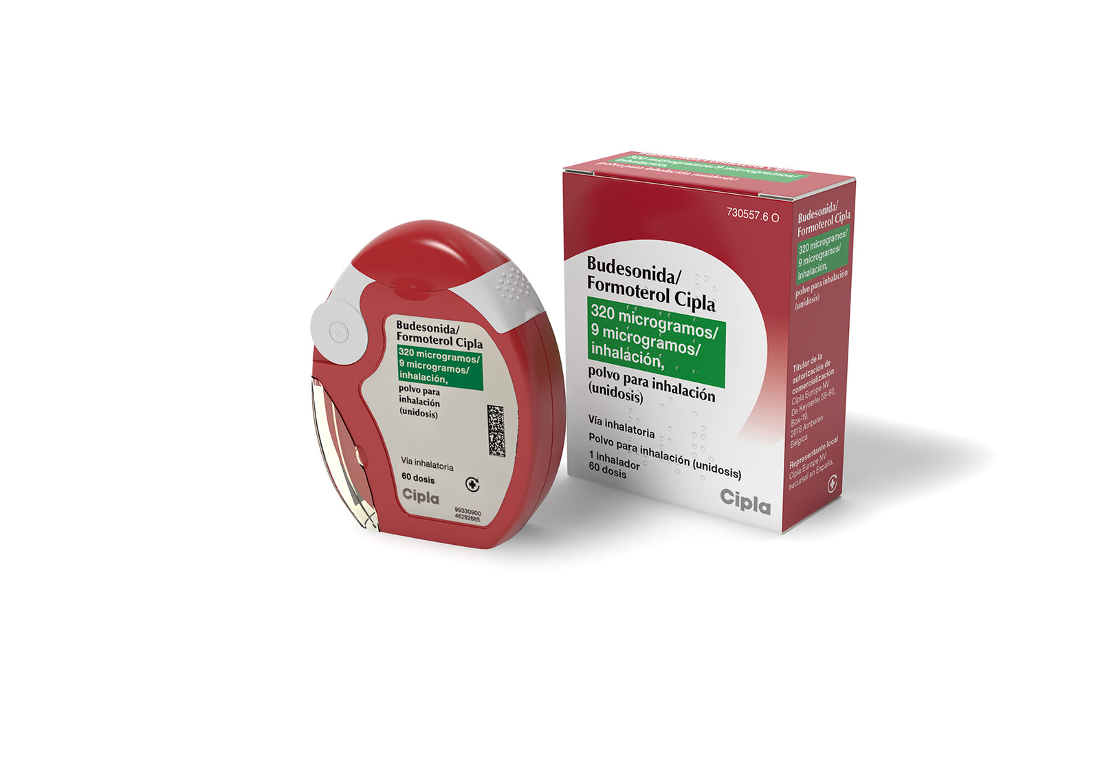 BUDESONIDA/FORMOTEROL CIPLA 320 MCG/9 MCG/INHALACION POLVO PARA INHALA